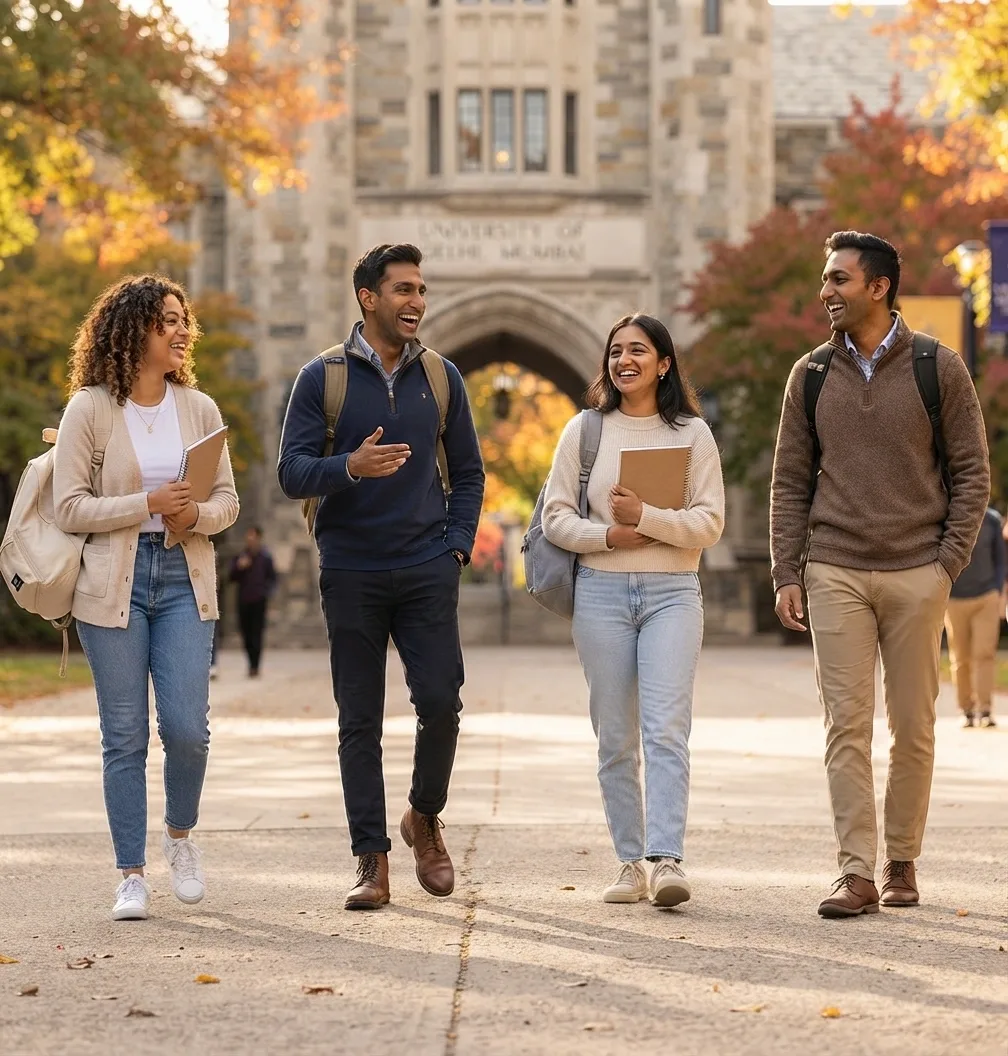 MBA graduates celebrating on campus